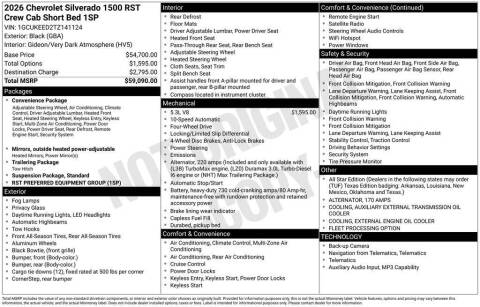 2026 Chevrolet Silverado 1500