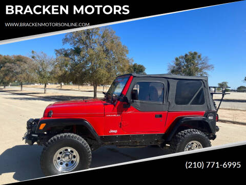 1998 Jeep Wrangler for sale at BRACKEN MOTORS in San Antonio TX