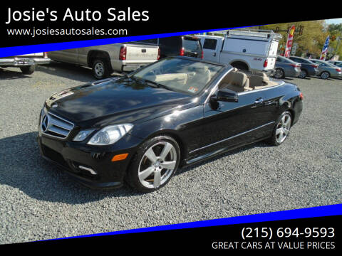 2011 Mercedes-Benz E-Class for sale at Josie's Auto Sales in Gilbertsville PA