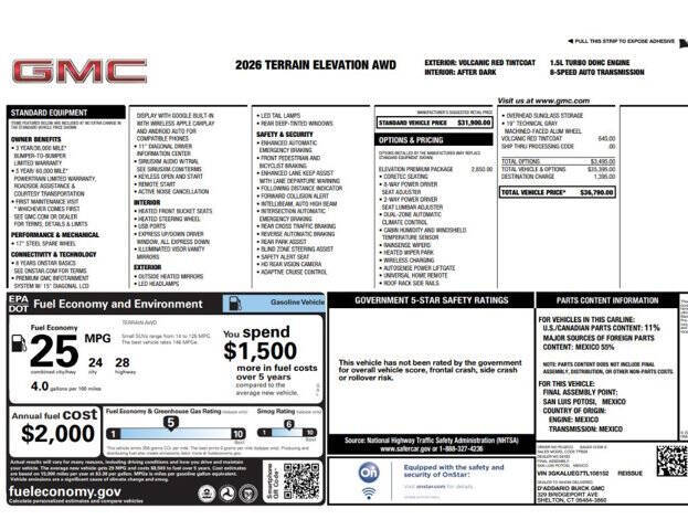 2026 GMC Terrain Elevation