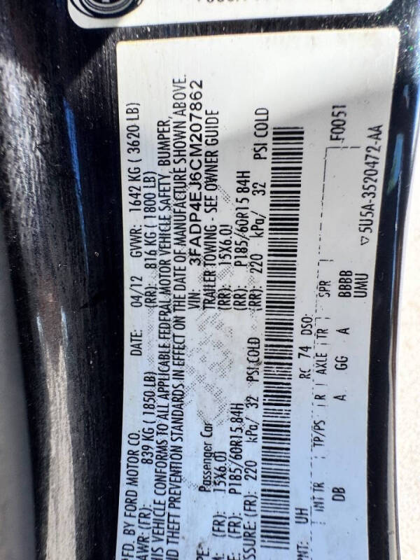 2012 Ford Fiesta SE