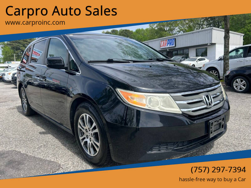 2012 Honda Odyssey for sale at Carpro Auto Sales in Chesapeake VA