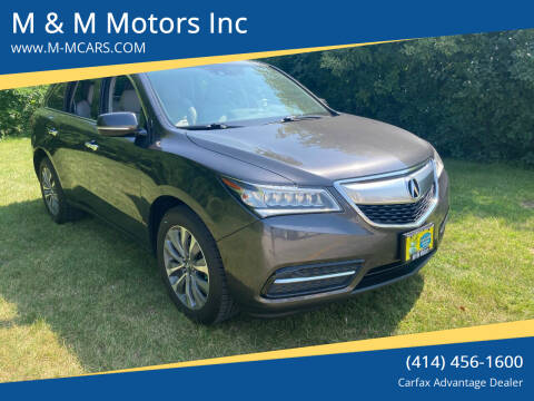 2014 Acura MDX for sale at M & M Motors Inc in West Allis WI