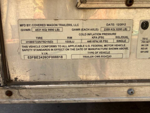 2012 Covered Wagon Trailers  24' enclosed car hauler
