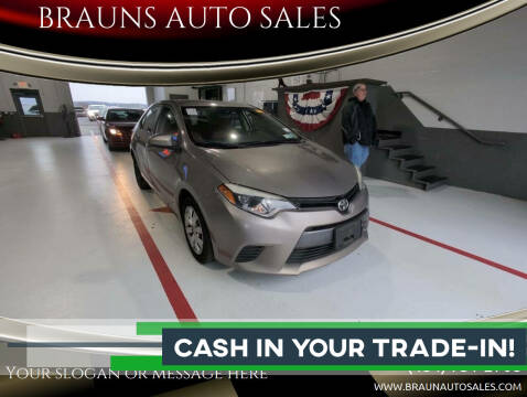 2016 Toyota Corolla for sale at BRAUNS AUTO SALES in Pottstown PA