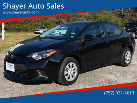 2014 Toyota Corolla for sale at Shayer Auto Sales in Cape Charles VA