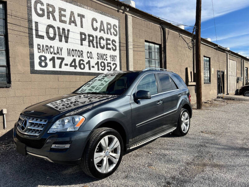 2011 Mercedes-Benz M-Class for sale at BARCLAY MOTOR COMPANY in Arlington TX