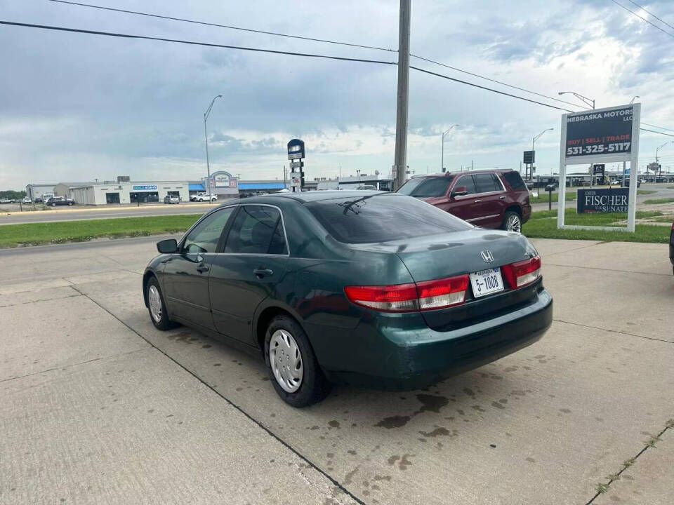 2003 Honda Accord for sale at Nebraska Motors LLC in Fremont, NE