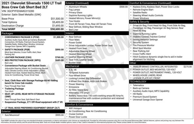 2021 Chevrolet Silverado 1500