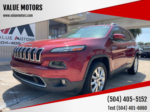 2015 Jeep Cherokee for sale at VALUE MOTORS in Kenner LA