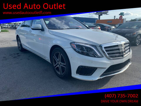 2016 Mercedes-Benz S-Class for sale at Used Auto Outlet in Orlando FL