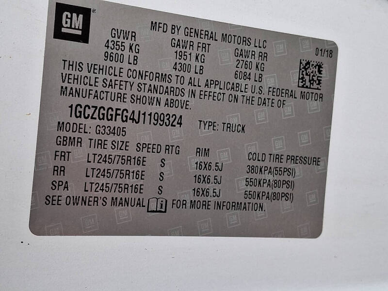 2018 Chevrolet Express 3500