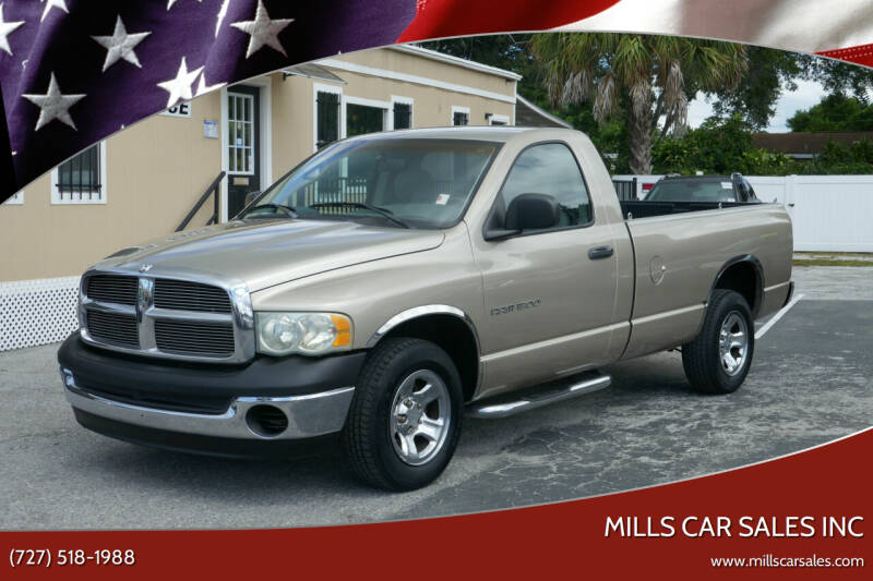 2002 Dodge Ram 1500 for sale at MILLS CAR SALES INC in Clearwater FL