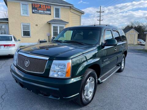2002 Cadillac Escalade for sale at Top Gear Motors in Winchester VA