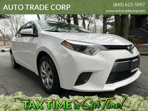 2016 Toyota Corolla for sale at AUTO TRADE CORP in Nanuet NY