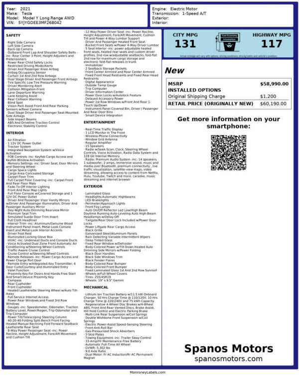 2021 Tesla Model Y Long Range