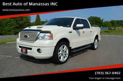 2008 Ford F-150 for sale at Best Auto of Manassas INC in Manassas VA
