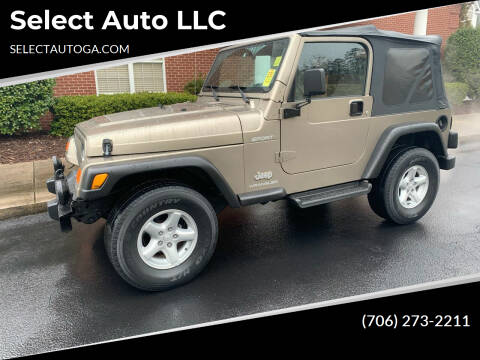2003 Jeep Wrangler for sale at Select Auto LLC in Ellijay GA