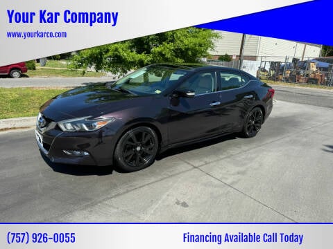 2016 Nissan Maxima for sale at Your Kar Company in Norfolk VA