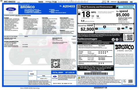 2025 Ford Bronco Stroppe Edition