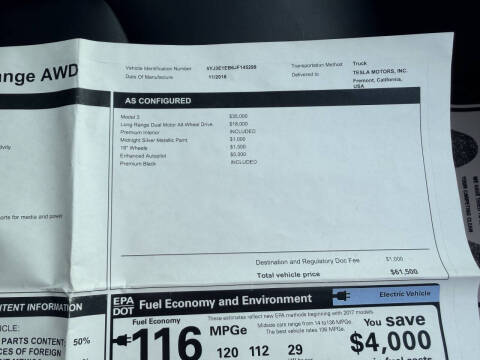 2018 Tesla Model 3 Long Range