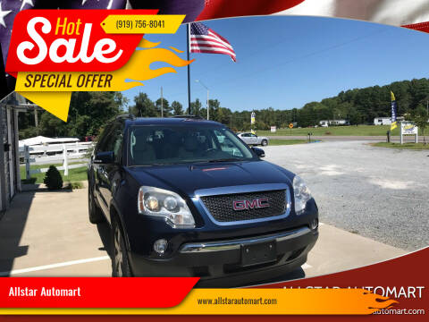 2012 GMC Acadia for sale at Allstar Automart in Benson NC