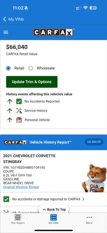 2021 Chevrolet Corvette Stingray
