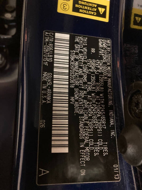 2013 Toyota Highlander SE