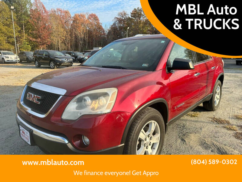 2008 GMC Acadia for sale at MBL Auto & TRUCKS in Woodford VA