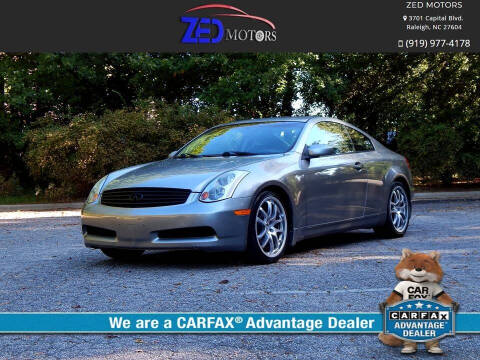 2005 Infiniti G35 for sale at Zed Motors in Raleigh NC
