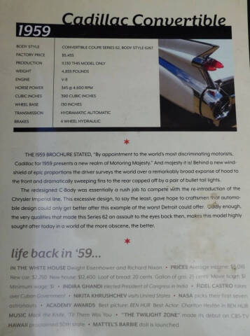 1959 Cadillac Series 62