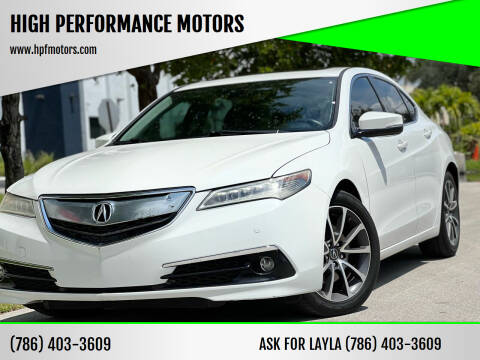 2015 Acura TLX for sale at HIGH PERFORMANCE MOTORS in Hollywood FL