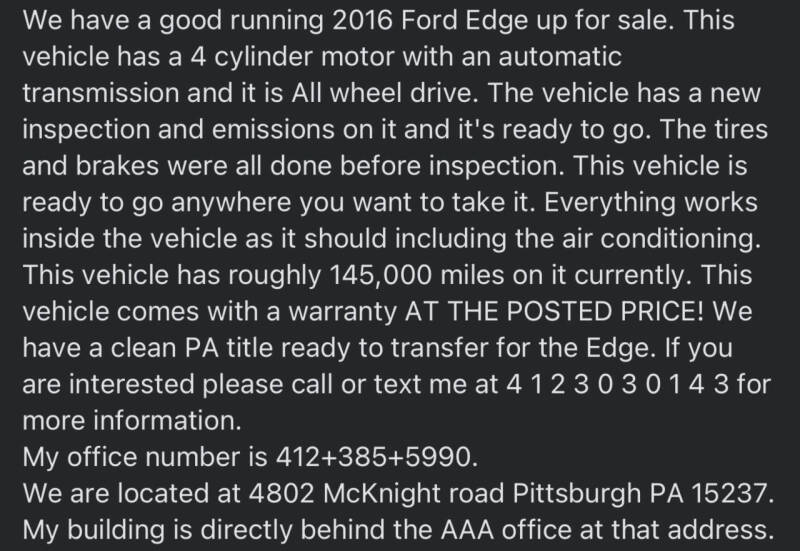 2016 Ford Edge SEL