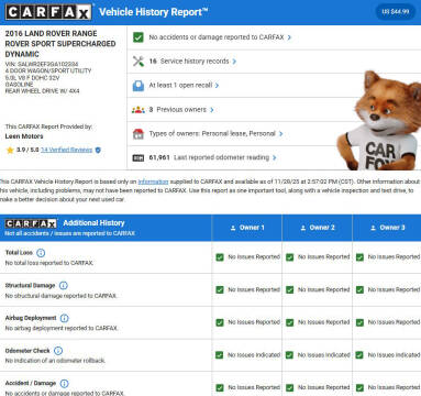 2016 Land Rover Range Rover Sport Supercharged Dynamic