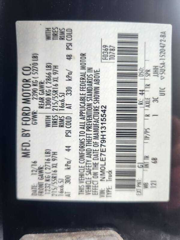 2017 Ford Transit Connect XL