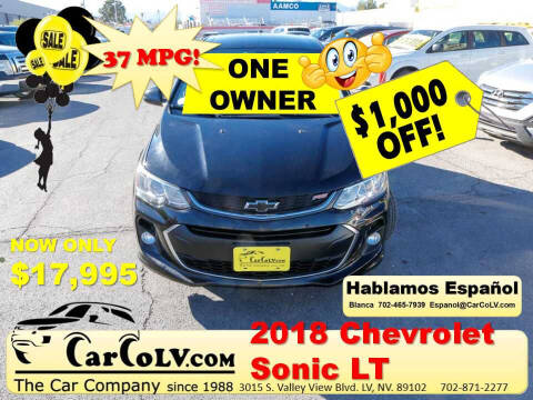 2018 Chevrolet Sonic for sale at The Car Company in Las Vegas NV