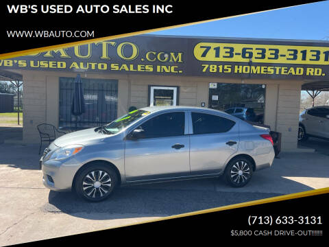 2012 Nissan Versa for sale at WB'S USED AUTO SALES INC in Houston TX