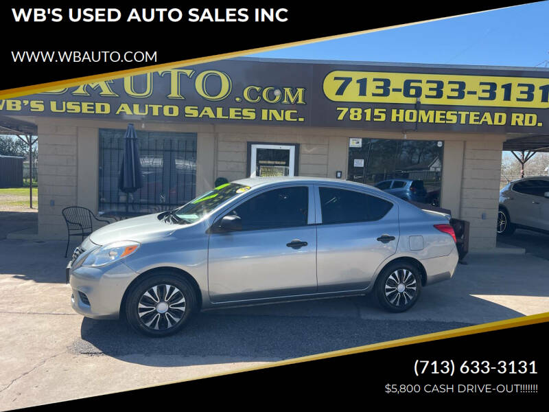 2012 Nissan Versa for sale at WB'S USED AUTO SALES INC in Houston TX