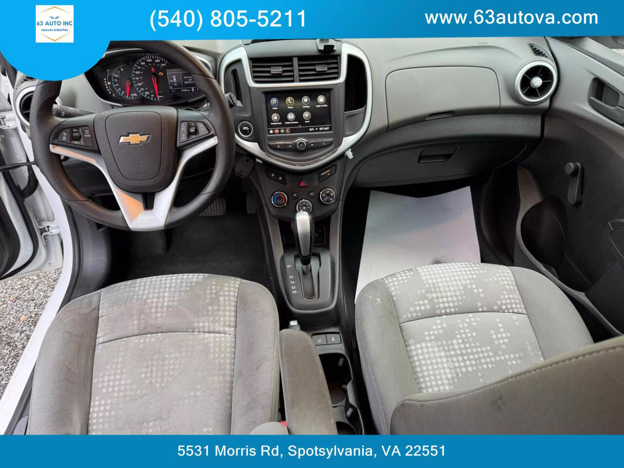 2019 Chevrolet Sonic for sale at 63 Auto Inc in Spotsylvania, VA