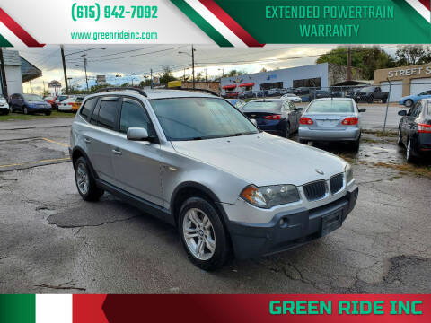 2005 BMW X3 for sale at Green Ride Inc in Nashville TN