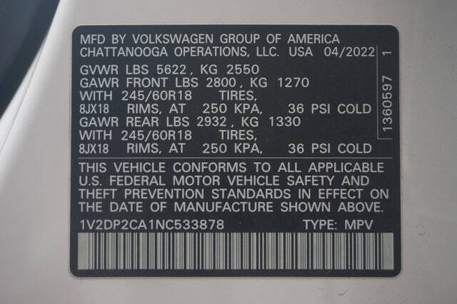 2022 Volkswagen Atlas SE