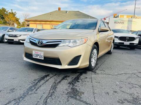 2012 Toyota Camry for sale at Ronnie Motors LLC in San Jose CA