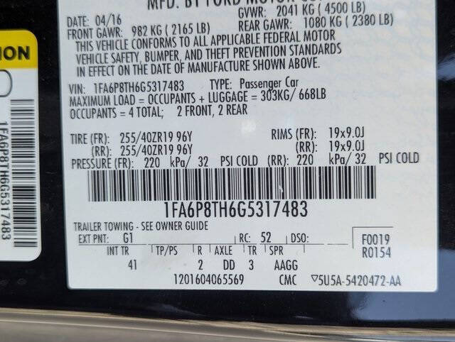 2016 Ford Mustang EcoBoost Premium