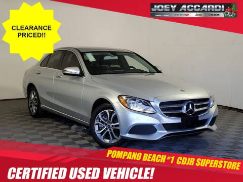 2018 Mercedes-Benz C-Class for sale at PHIL SMITH AUTOMOTIVE GROUP - Joey Accardi Chrysler Dodge Jeep Ram in Pompano Beach FL