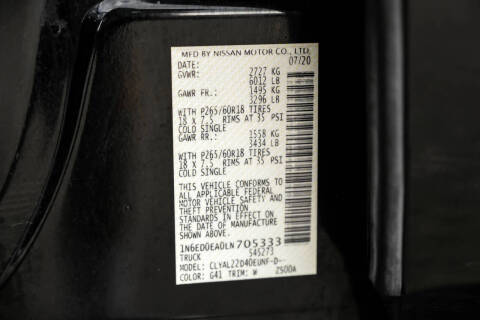 2020 Nissan Frontier