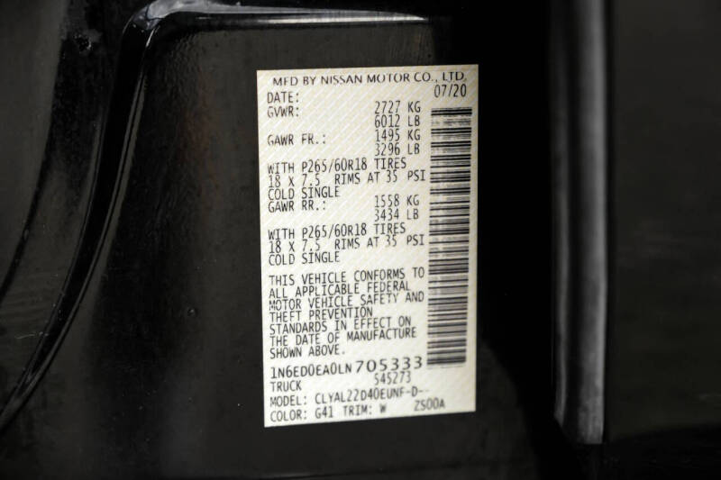 2020 Nissan Frontier