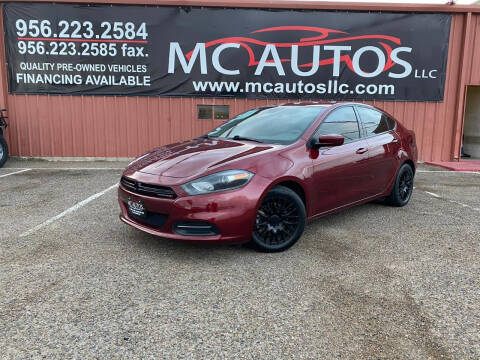 2015 Dodge Dart for sale at MC Autos LLC in Pharr TX