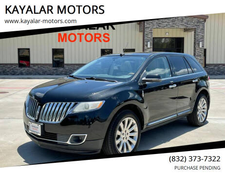 2012 Lincoln MKX for sale at KAYALAR MOTORS SUPPORT CENTER in Houston TX