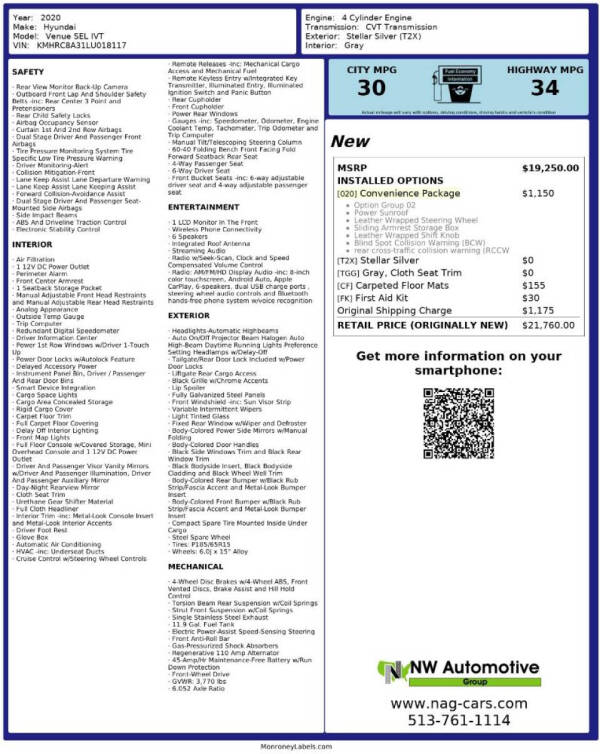 2020 Hyundai Venue SEL