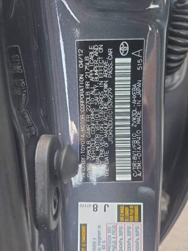 2012 Toyota Prius Two